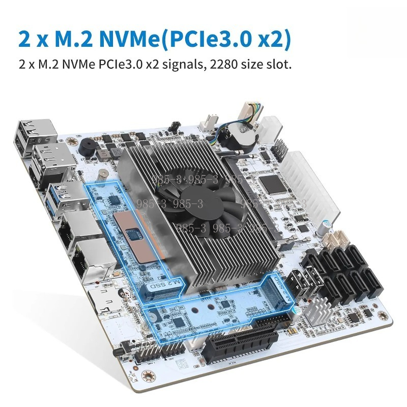 Carte mère NAS Mini-ITX M11 bl - Nas Motherboard 8 Sata Mini Itx avis et prix